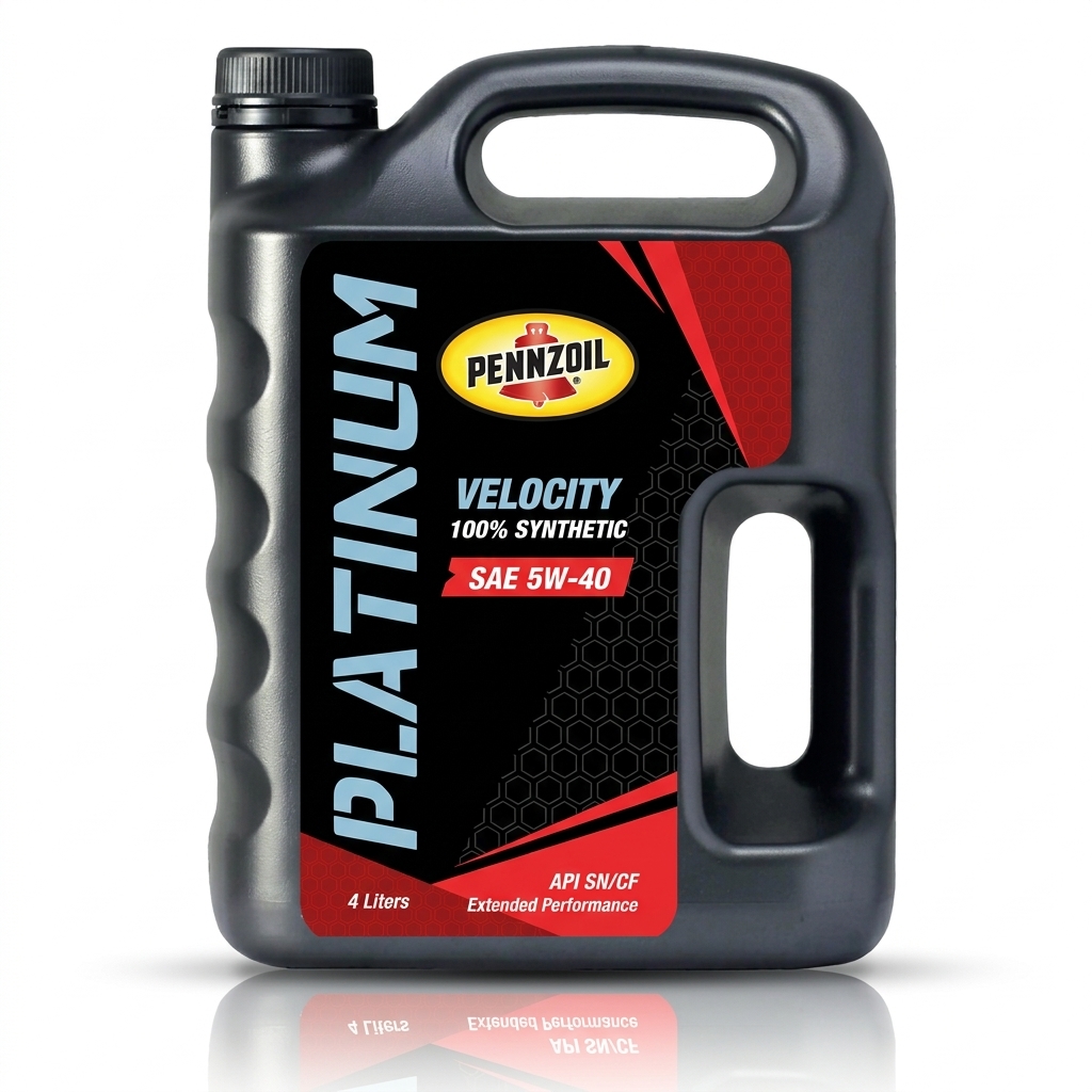 Pennzoil Platinum VELOCITY 100% Synthetic Engine Oil 5W-40 SN/CF – 4 Liters