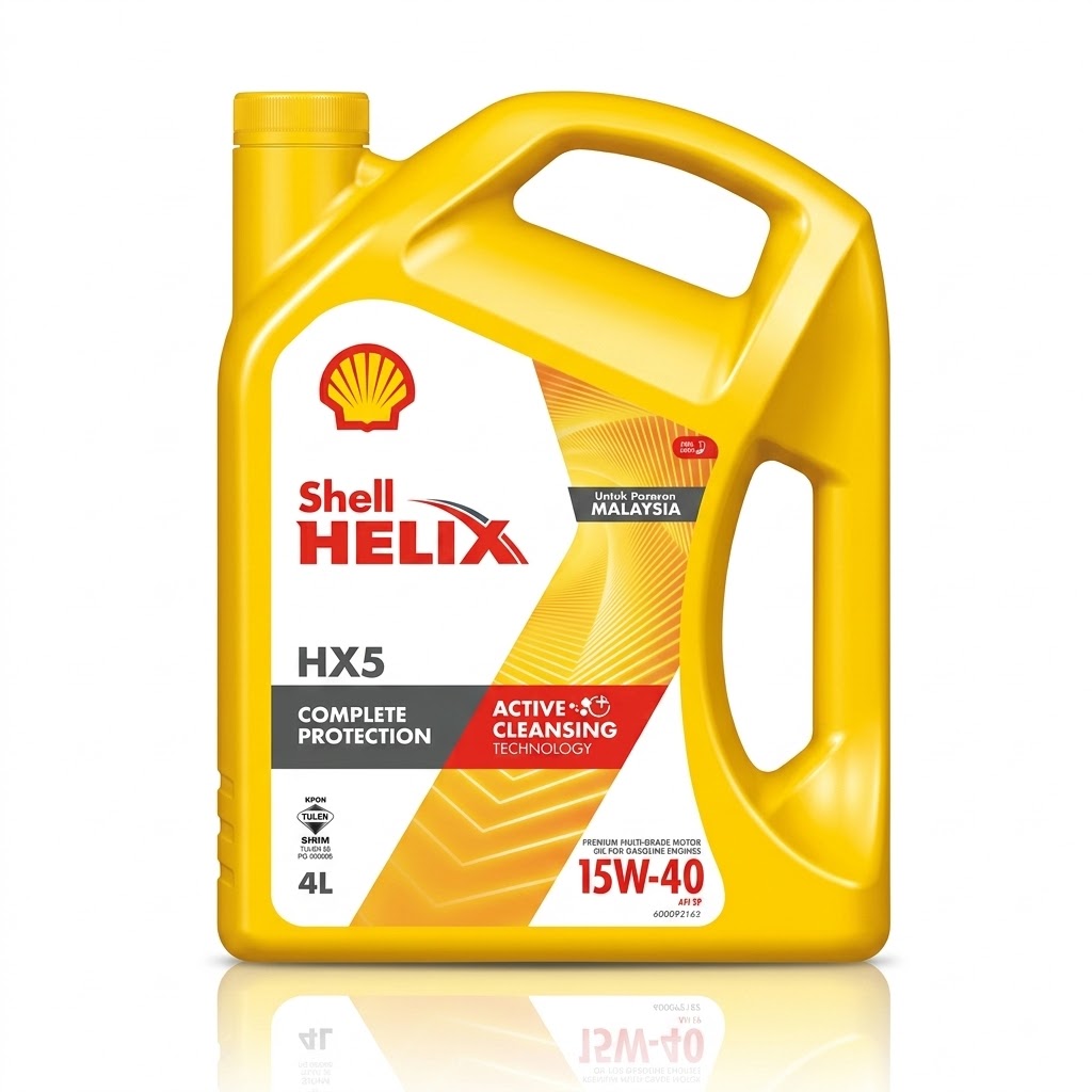 Shell Helix HX5 Premium Multi-Grade Engine Oil 15W-40 – 4 Litres